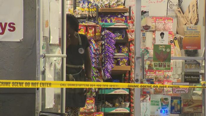 Man collapses inside convenience store after being shot in Pompano Beach