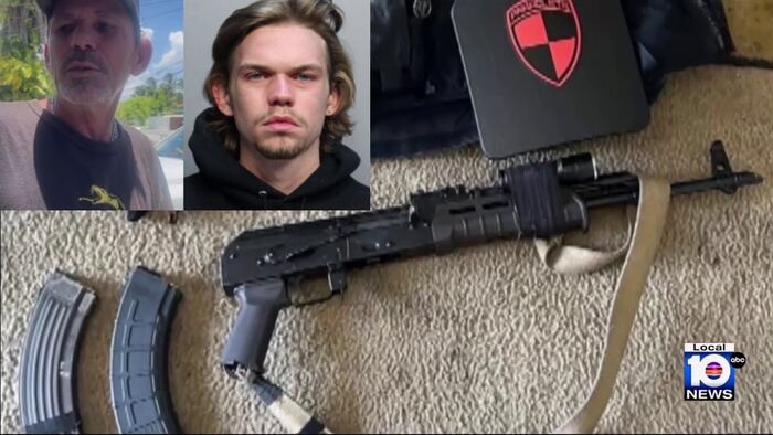 Father and son arrested after Miami probation check uncovers AK-47, grenades, alleged assault