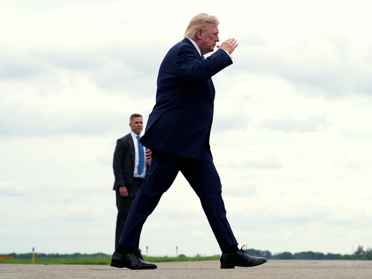 Image linked from the original feed: Trump is making a rare Western trip to talk about the economy, something polls show he's weak on