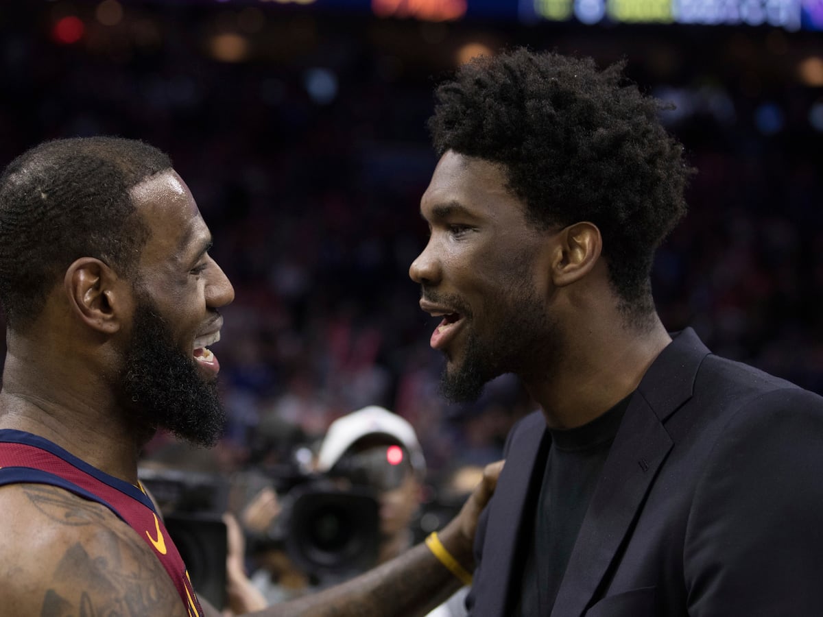 Image linked from the original feed: LeBron James listened to Joel Embiid's 76ers' pitch, 12 years later. The East is in for a shakeup