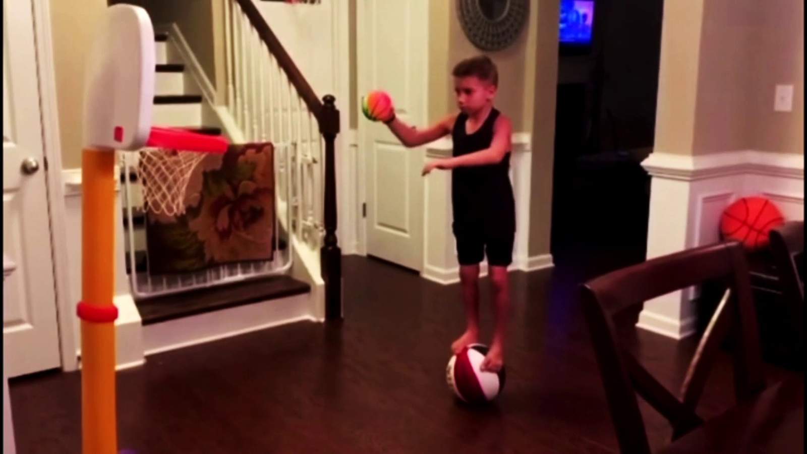 6-year-old basketball trick shot master goes viral