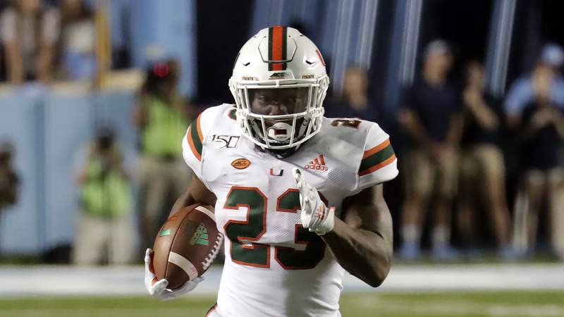 Miami Hurricanes running back Cam’Ron Harris out for the season