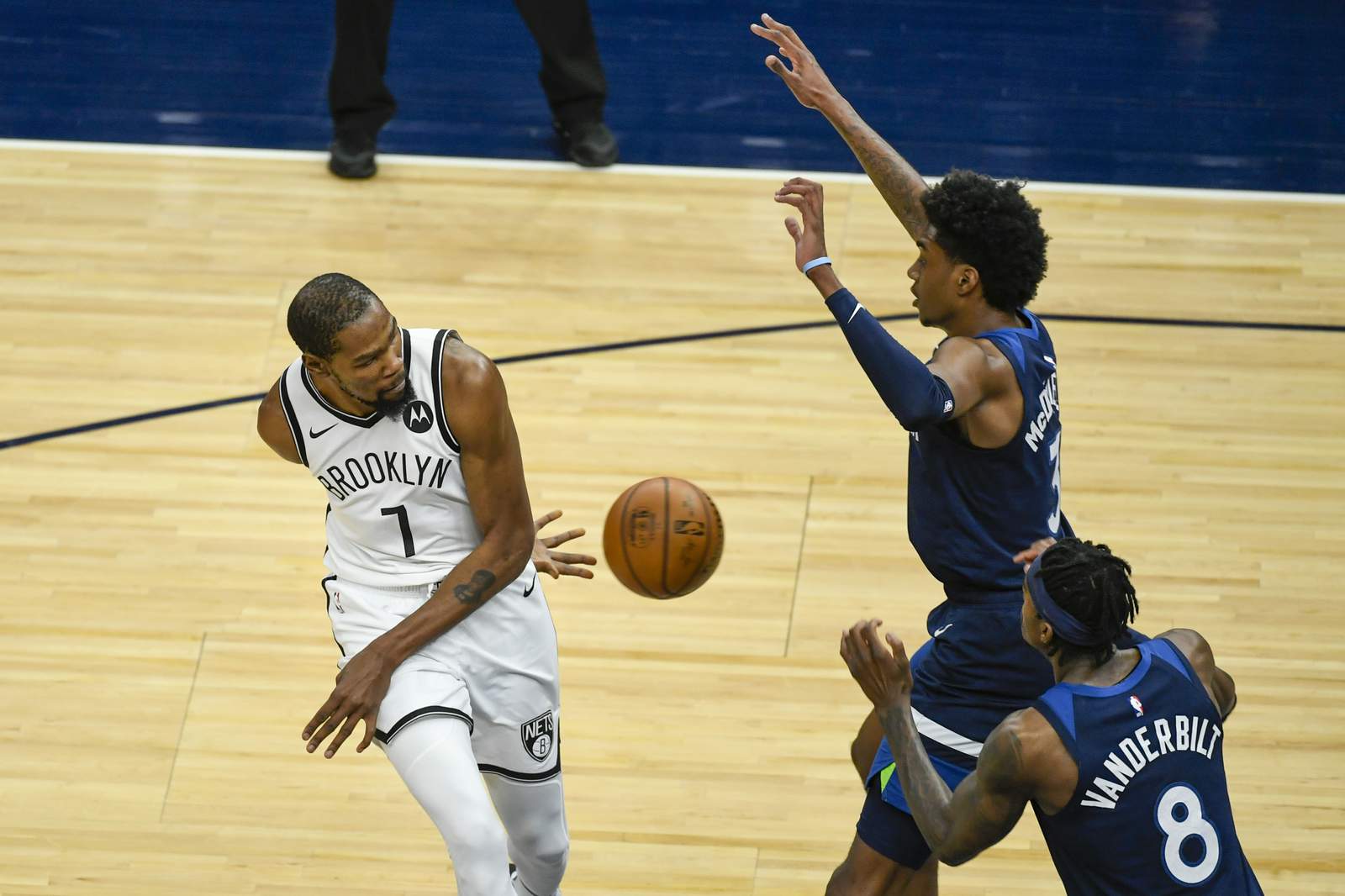 Durant, Nets beat Timberwolves 127-97 in rescheduled game