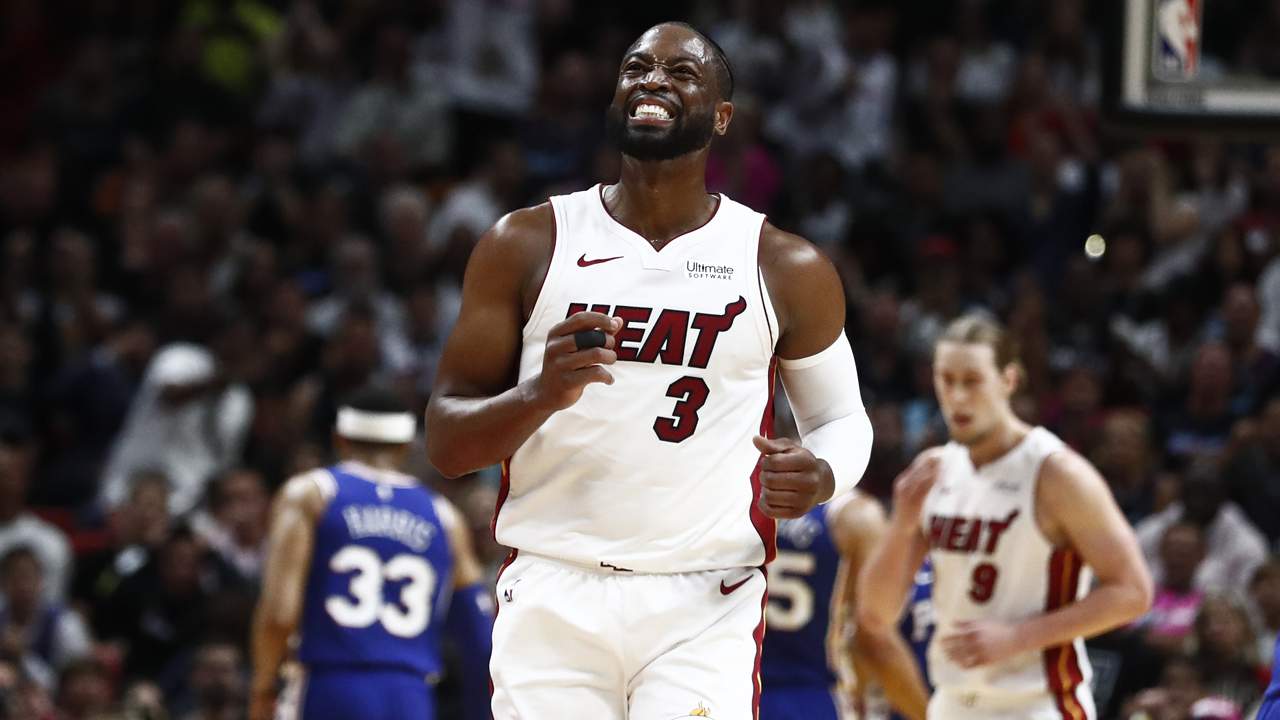 Wade No. 3 heading to the rafters Saturday night