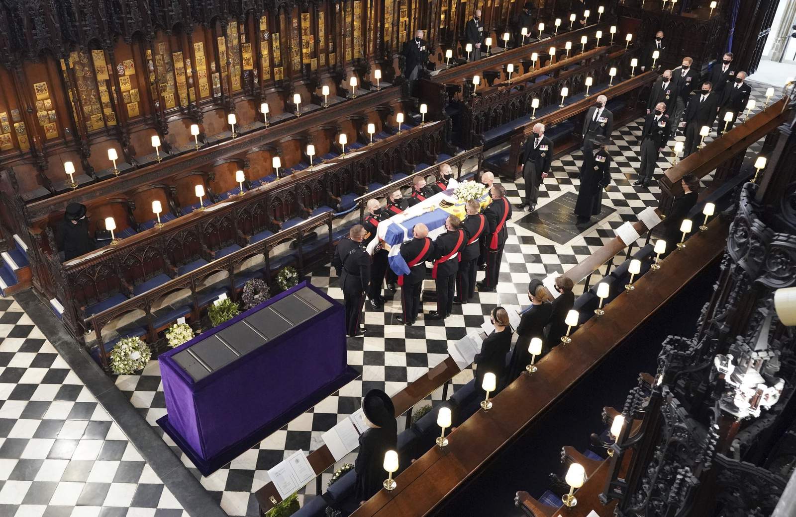 The Latest: The late Prince Philip interred in Royal Vault