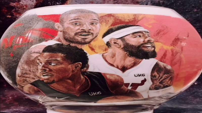 Sand artist goes viral with Miami Heat art - and his story is just as inspiring