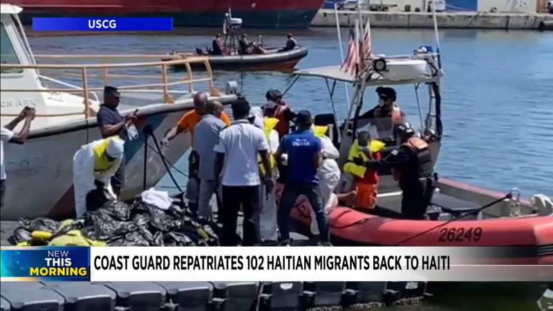 Coast Guard repatriates 102 Haitian migrants found off South Florida coast back to Haiti