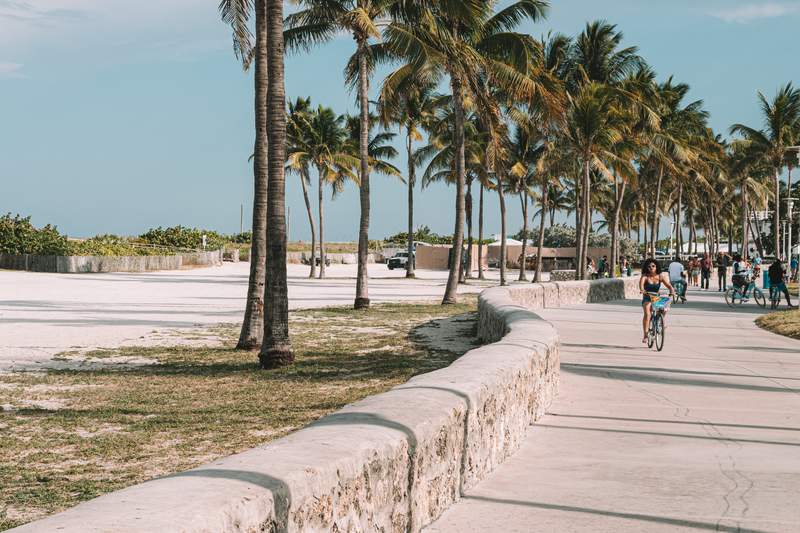 Miami is the second most beautiful city for bicycling in the world