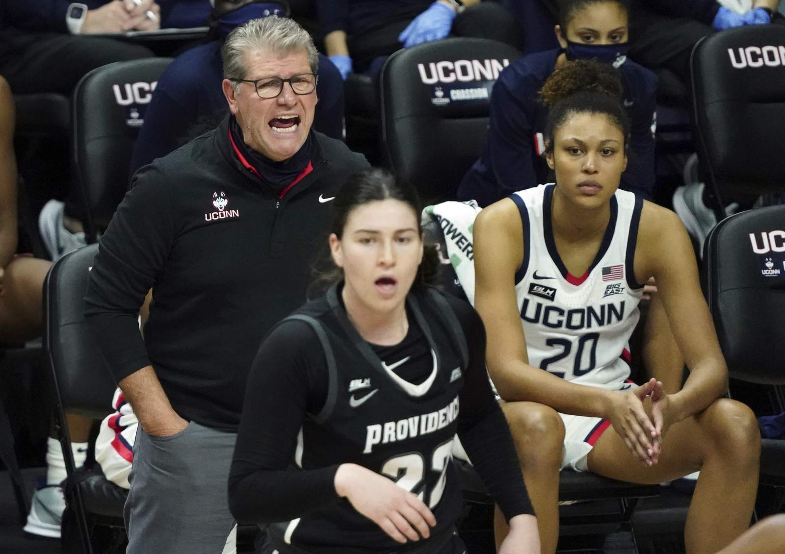 UConn beats Providence 87-50 as Auriemma reaches milestone