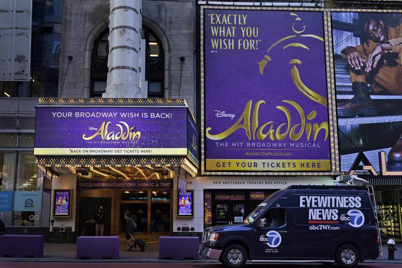 Reopening of 'Aladdin' on Broadway halted by COVID-19 cases
